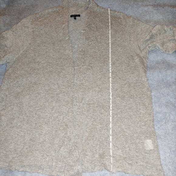 Eileen Fisher Women's Open Front Viscose Blend Cardigan Sweater Gray, L - Picture 10 of 12